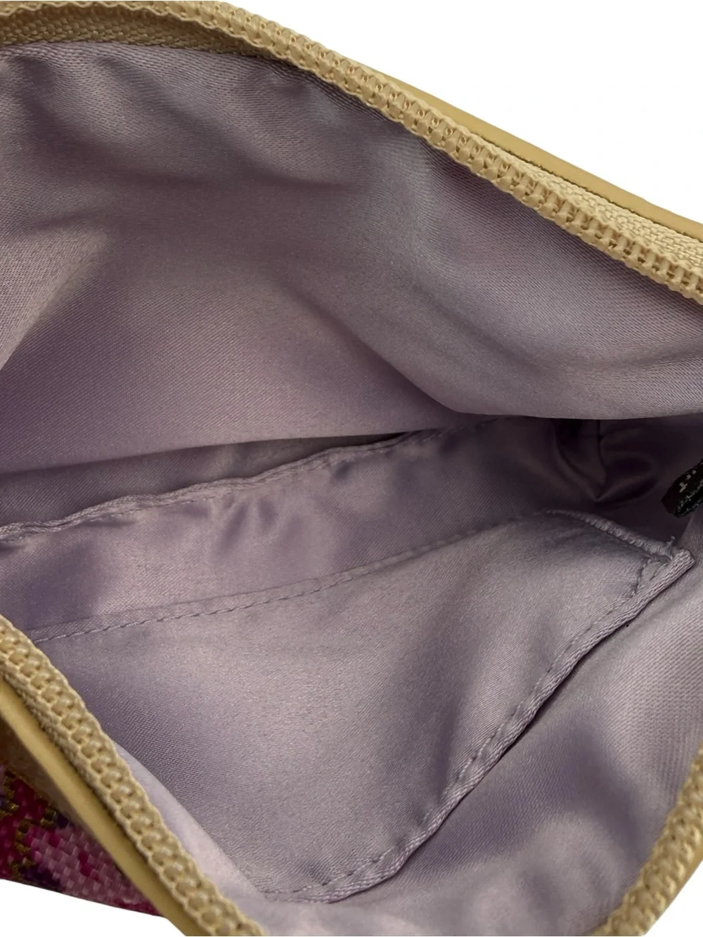Coach Floral Wristlet in Green, Purple & Gold Trim